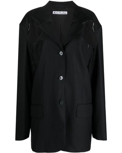 Acne Studios Single-breasted Button-fastening Jacket - Black