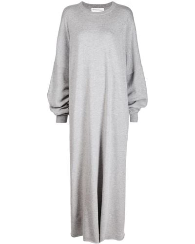 Extreme Cashmere Midi-jurk Met Mélange-effect - Grijs