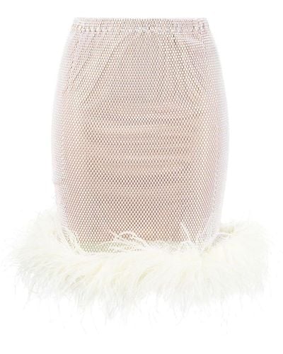 Santa Brands Ostrich-feather Skirt - White