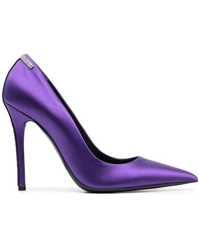 Tom Ford 110mm Crystal-embellished Court Shoes - Purple