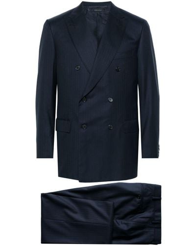 Brioni Lipari Pinstriped Suit - Blue