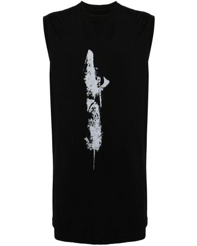 Julius Graphic-print Crew-neck Vest - Black