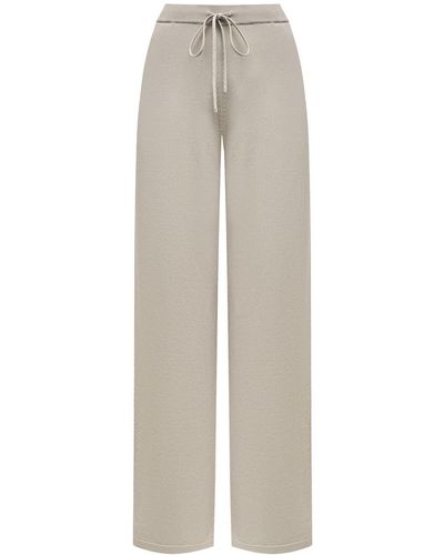 12 STOREEZ Straight-leg Drawstring Trousers - White