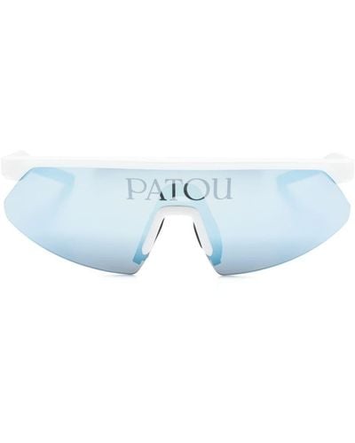 Patou Sonnenbrille im Visier-Design - Blau