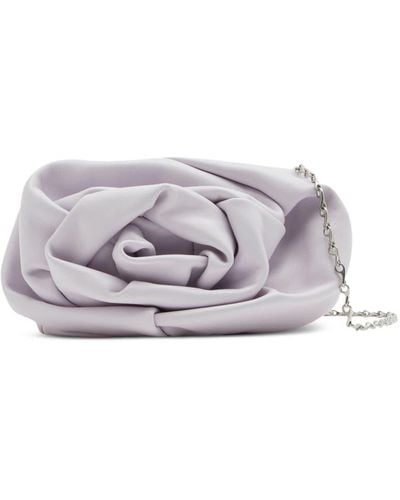 Burberry Rose Leather Clutch Bag - Gray