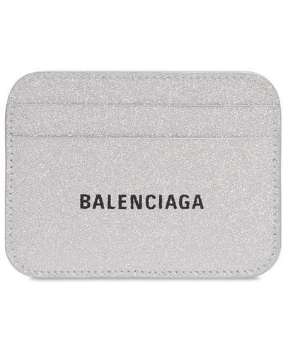 Balenciaga Portacarte Cash con stampa - Bianco