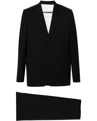 Jil Sander Wool Single-breasted Suit - Black