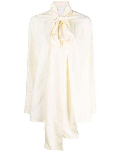 Givenchy Blouse en soie à col lavallière - Blanc