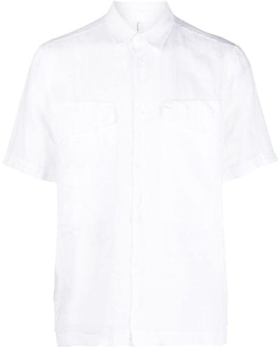 Transit Short-sleeve Linen-cotton Shirt - White