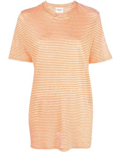 Isabel Marant ボーダー Tシャツ - オレンジ