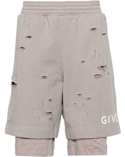 Givenchy Layered Jersey Bermuda Shorts - Grey