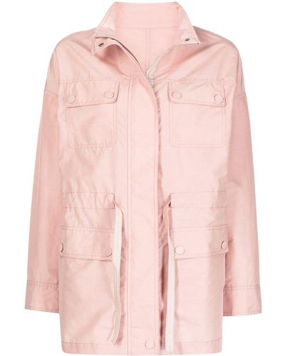 Yves Salomon Cargo-pocket Drawstring Shirt Jacket - Pink
