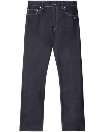 Off-White c/o Virgil Abloh Jeans con ricamo - Blu