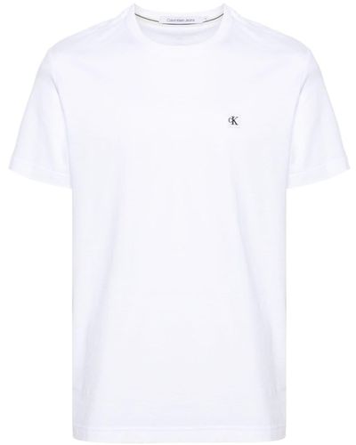 Calvin Klein Logo-patch Cotton T-shirt - White