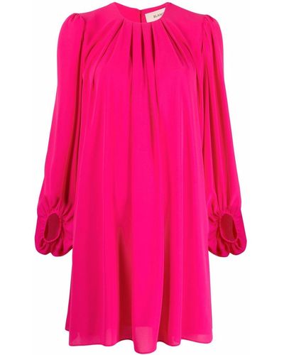 Blanca Vita Gathered-detail Shift Dress - Pink