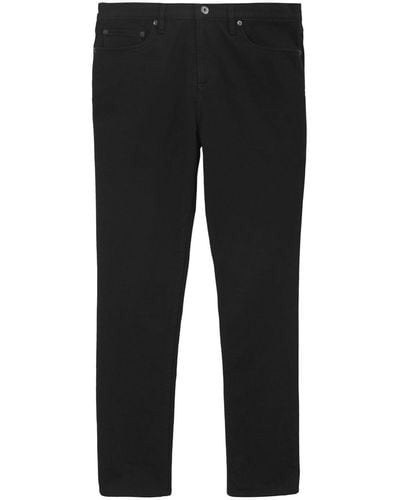 Burberry Jean en coton stretch à coupe droite - Noir