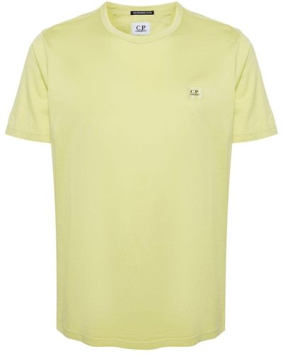 C.P. Company T-Shirt mit Logo-Patch - Gelb