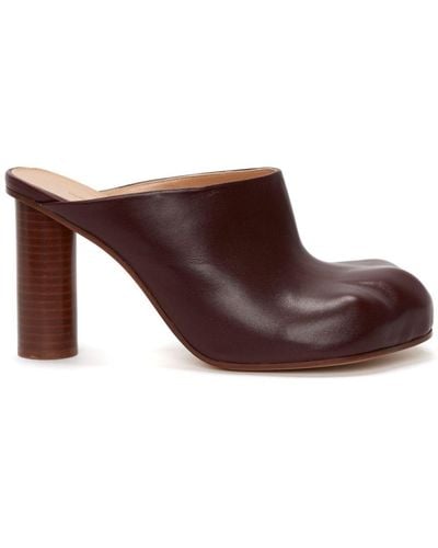 JW Anderson Paw Leather Mules - Brown