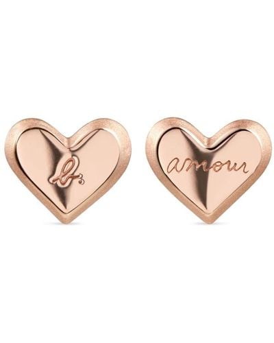 agnès b. Amour Heart-shaped Stud Earrings - Pink