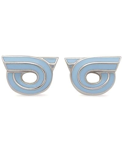 Ferragamo Gancini Stud Earrings - Blue