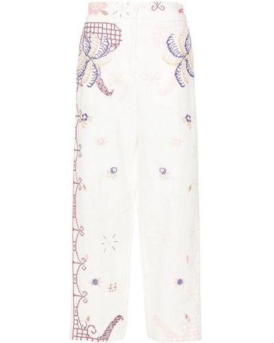 Forte Forte Straight-leg Linen Trousers - White