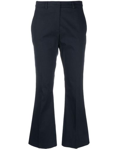 Seventy Cropped-Hose mit ausgestelltem Bein - Blau