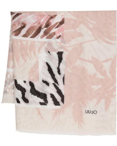 Liu Jo Animalier-print Scarf - Pink