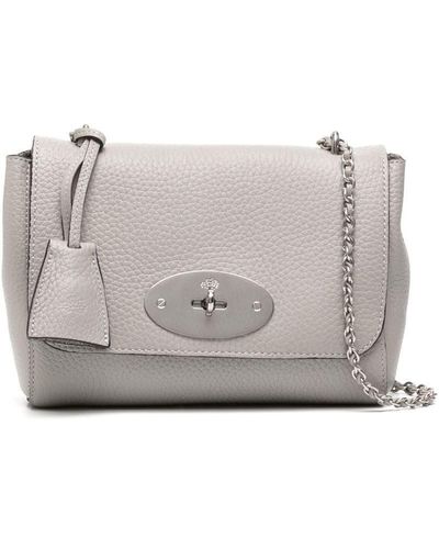 Mulberry Lily Leather Shoulder Bag - Grey