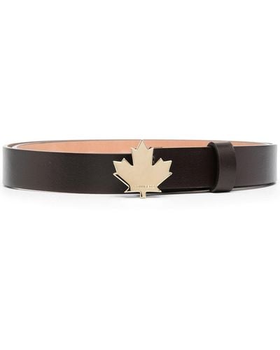 DSquared² Maple-leaf Leather Belt - Brown