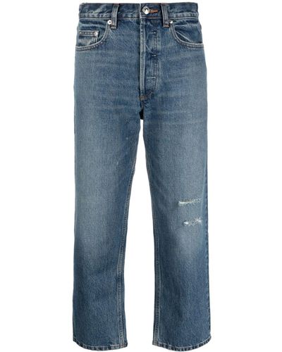 A.P.C. Distressed-effect Cropped Jeans - Blue