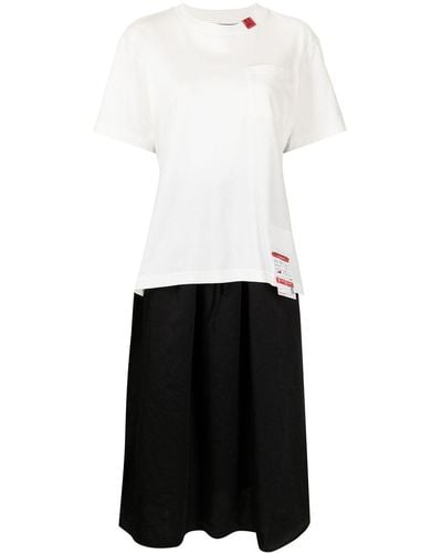 Maison Mihara Yasuhiro Abito modello T-shirt a strati - Bianco