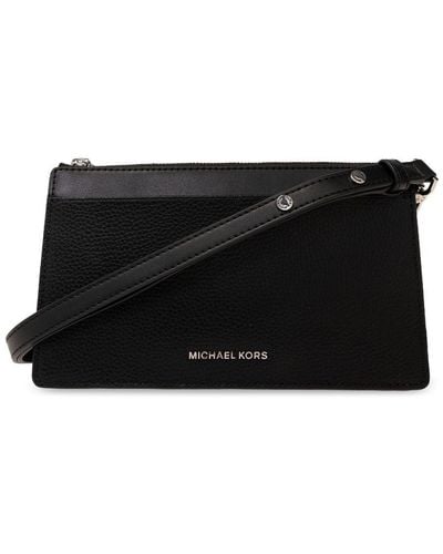 MICHAEL Michael Kors Empire Leather Shoulder Bag - Black