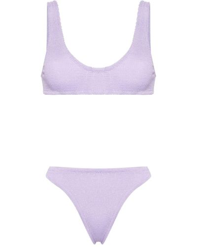 Mc2 Saint Barth Crinkled Bandeau Bikini - Purple