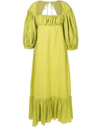 Clube Bossa Valato Ruched Midi Dress - Yellow