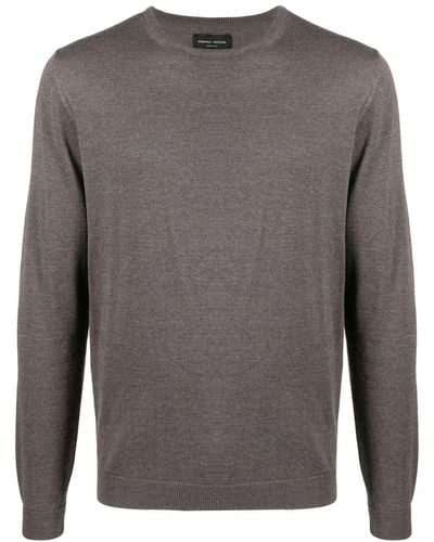 Roberto Collina Round-neck Merino Sweater - Gray