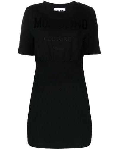 Moschino Logo-print T-shirt Dress - Black