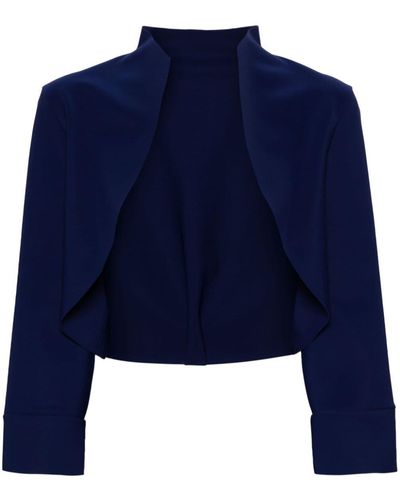 La Petite Robe Di Chiara Boni Mativel Cropped Jacket - Blue
