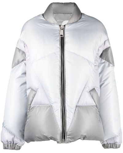 Khrisjoy Silver Puff Khris Heart Quilted Jacket - Women's - Polyester/duck Feathers - Grey