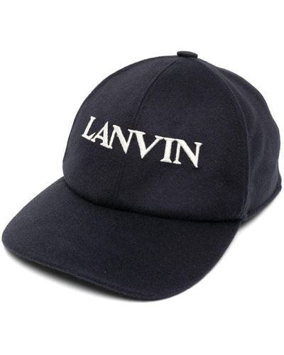 Lanvin Baseballkappe mit Logo-Stickerei - Blau