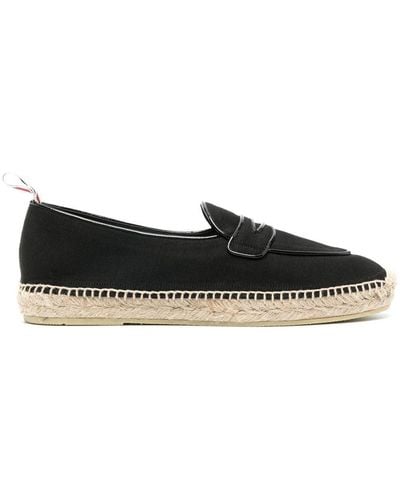 Thom Browne Espadrilles Varsity à entaille penny - Noir