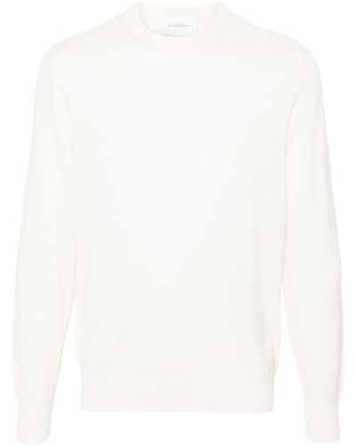 Ballantyne Fein gestrickter Pullover - Weiß