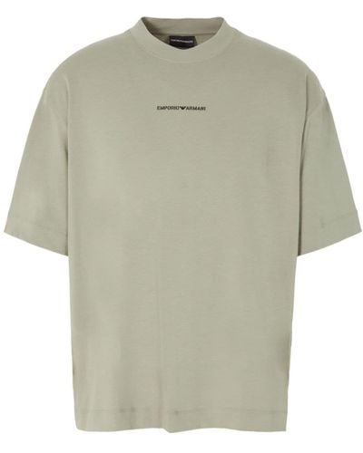 Emporio Armani T-shirt en coton à col rond - Vert