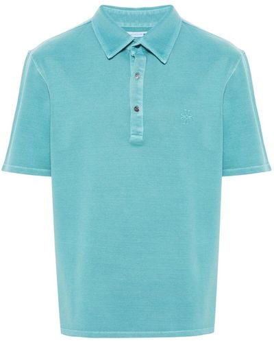 Jacob Cohen Monogram-embroidered Polo Shirt - Blue