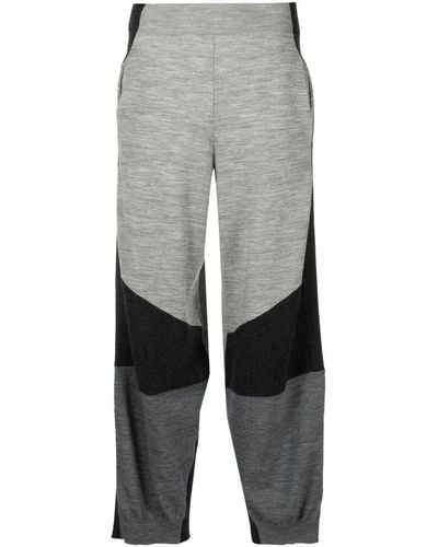 Stella McCartney Colour-block Knitted Trousers - Grey
