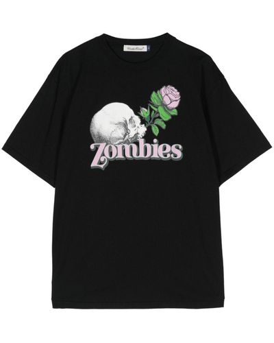 Undercover Zombies graphic-print cotton T-shirt - Noir