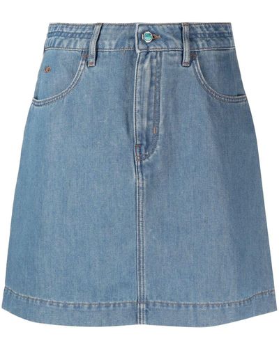 Jacob Cohen Denim A-line Mini Skirt - Blue