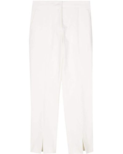 Jil Sander Tapered Cotton Trousers - White
