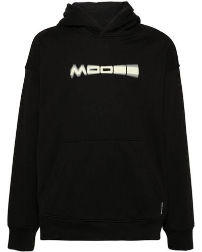 Moose Knuckles Hoodie en coton à logo imprimé - Noir