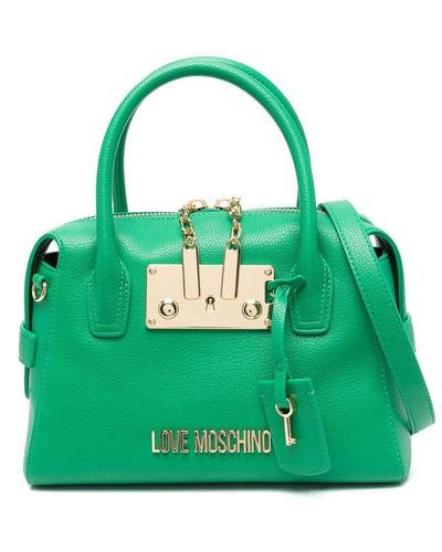 Love Moschino Logo-plaque Shoulder Bag - Green