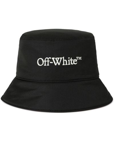 Off-White c/o Virgil Abloh Vissershoed Met Geborduurd Logo - Zwart